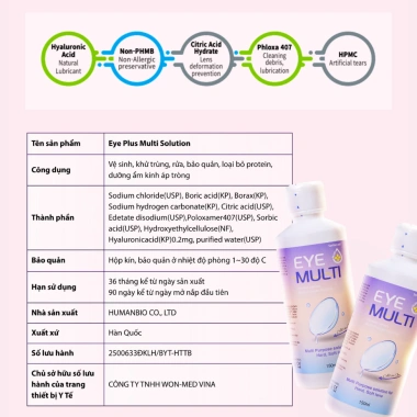Nước ngâm kính áp tròng 150ml & 360ml – Bảo vệ mắt, giảm kích ứng, Giá chỉ 60.000₫