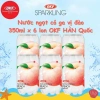 Nước ngọt có ga vị đào OKF Hàn Quốc 350ml - Hộp 6 lon Giá ưu đãi 118.800 VND