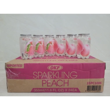 Nước ngọt có ga vị đào OKF Hàn Quốc 350ml - Hộp 6 lon Giá ưu đãi 118.800 VND