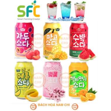 Nước Ngọt Có Gas SFC SODA Sparkling 350ml Nhập Khẩu Hàn Quốc - Tách Lẻ 1 Lon Giá 27.543₫