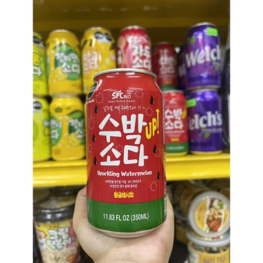 Nước Ngọt Có Gas SFC SODA Sparkling 350ml Nhập Khẩu Hàn Quốc - Tách Lẻ 1 Lon Giá 27.543₫