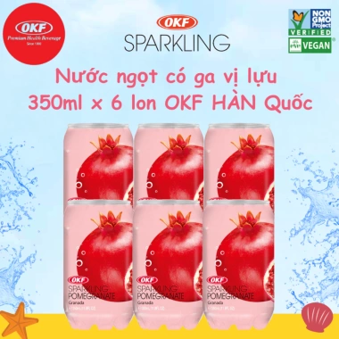 Nước ngọt OKF vị lựu Hàn Quốc 350ml - Hộp 6 lon, Giá ưu đãi 118.800₫