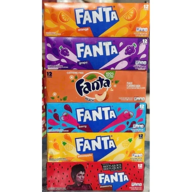 Nước ngọt trái cây GA Mỹ Nhật Fanta Nho Cam Đào Dứa - 12 lon 355ml, 24 lon 300ml, 30 lon 300ml Giá ưu đãi 550k
