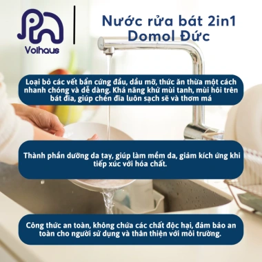 Nước Rửa Bát 2in1 Domol 500ml - Dưỡng Da Tay, Thơm Dịu, Sạch Nhờn, 65.000 VND 2