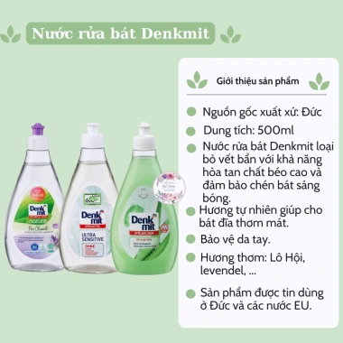 Nước rửa bát Denkmit Nature 500ml hương thơm tự nhiên nhập khẩu Đức 79.000 VND 5