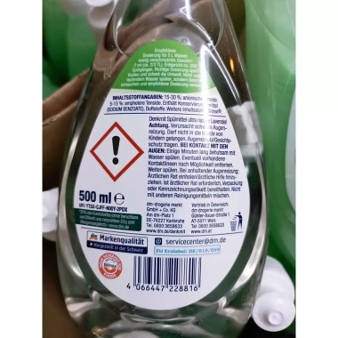 Nước rửa bát Denkmit thuần chay đậm đặc 500ml Da tay mềm mịn bát đĩa sạch bóng chính hãng giá 63.700₫ 9