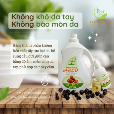 Nước rửa bát hữu cơ tinh dầu Quế Sả chanh 2L-4L, sạch bát, không hại da tay, an toàn cho bé 2