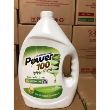 Nước Rửa Bát Power100 Natural 3kg Tinh Chất Lô Hội Thiên Nhiên - Giá 102.000₫
