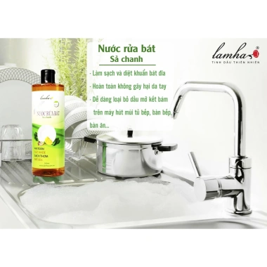 Nước rửa bát Sả Chanh LAMHA 500ml - Hương thơm tự nhiên, tẩy dầu mỡ mạnh, Giá 85.000₫ 2 Nước rửa bát Sả Chanh LAMHA 500ml - Hương thơm tự nhiên, tẩy dầu mỡ mạnh, Giá 85.000₫ 2
