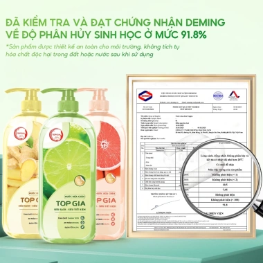Nước rửa bát Top Gia 1kg 3 mùi hương - Không kích ứng da, sạch an toàn, bảo vệ da tay, giá 129.000₫ 2