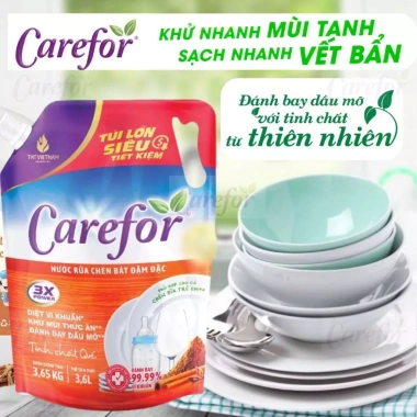 Nước Rửa Bình Sữa Chén Bát Carefor 3.600ml Đậm Đặc Thiên Nhiên Sạch Sâu An Toàn Da Tay Giá 119.000đ 3
