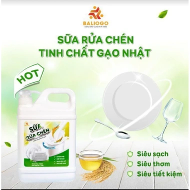 Nước rửa chén Baliogo 1,6L tinh chất gạo Nhật - Mua 2 tặng 1 lau sàn, 87.000₫ 2