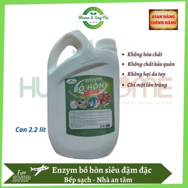 Nước rửa chén bát đa năng Enym bồ hòn Huna Home 2.2L Giá ưu đãi 250k, sạch bền, thơm tự nhiên