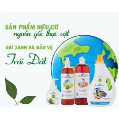 Nước rửa chén bát hữu cơ Layer Clean 2L hương quả Hồng, chiết xuất thực vật, giá chỉ 50.000đ
