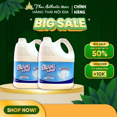 Nước rửa chén bát LIPON Thái Lan 3.600ml - An toàn da, không mùi, chính hãng, 135k