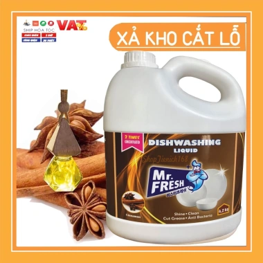 Nước rửa chén bát siêu sạch Mr.Fresh 4.2L tinh dầu quế Giá chỉ 119.000₫
