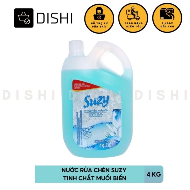 Nước rửa chén bát Suzy 4kg muối biển, chất lượng Nhật Bản - Giá chỉ 98.000 VNĐ