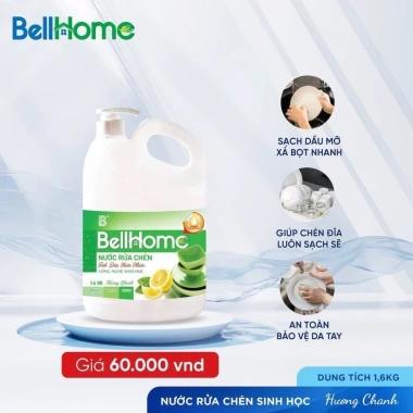 Nước rửa chén BellHome sinh học - An toàn, khử mùi, tiết kiệm, bảo vệ da tay, chỉ 67.974₫ 4