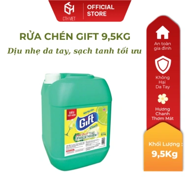 Nước rửa chén can lớn 9.5kg Siêu Tiết Kiệm, phù hợp cho nhà hàng, khách sạn, quán ăn, trường học - Giá chỉ 230.000₫
