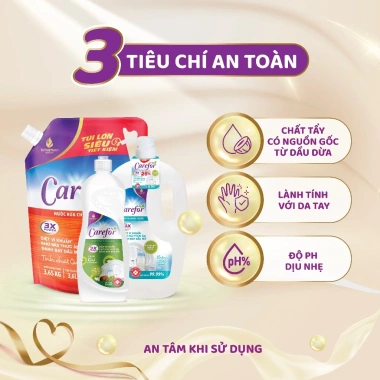 Nước rửa chén Carefor 1,9L Không bám mùi, An toàn, sạch bát, Giá 66.999đ 4 Nước rửa chén Carefor 1,9L Không bám mùi, An toàn, sạch bát, Giá 66.999đ 4