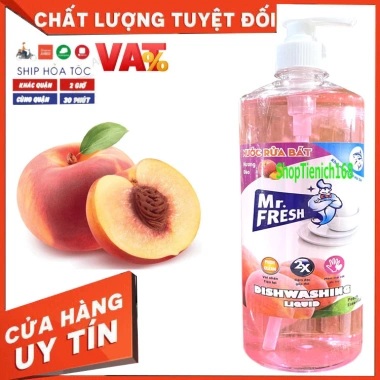 Nước rửa chén đậm đặc Mr Fresh 800ml Siêu Sạch - Hương Đào Cam Trà Xanh Quế, Giá chỉ 45.000₫