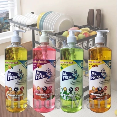 Nước rửa chén đậm đặc Mr Fresh 800ml Siêu Sạch - Hương Đào Cam Trà Xanh Quế, Giá chỉ 45.000₫