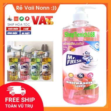 Nước rửa chén đậm đặc Mr Fresh 800ml Siêu Sạch - Hương Đào Cam Trà Xanh Quế, Giá chỉ 45.000₫ 3 Nước rửa chén đậm đặc Mr Fresh 800ml Siêu Sạch - Hương Đào Cam Trà Xanh Quế, Giá chỉ 45.000₫ 3