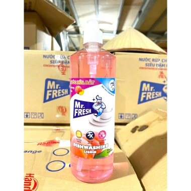 Nước rửa chén đậm đặc Mr Fresh 800ml Siêu Sạch - Hương Đào Cam Trà Xanh Quế, Giá chỉ 45.000₫