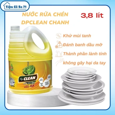 Nước rửa chén DPClean 3.8L 4 hương - Sạch dầu mỡ, dịu da tay, giá 90.000 VND | Tiệm cô ba 71 7