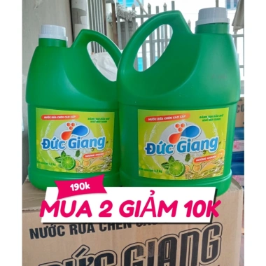 Nước rửa chén Đức Giang 20kg - Giá chỉ 120.000, tẩy dầu mỡ mạnh, tiết kiệm