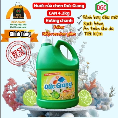 Nước rửa chén Đức Giang 20kg - Giá chỉ 120.000, tẩy dầu mỡ mạnh, tiết kiệm 5 Nước rửa chén Đức Giang 20kg - Giá chỉ 120.000, tẩy dầu mỡ mạnh, tiết kiệm 5