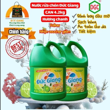 Nước rửa chén Đức Giang 20kg - Giá chỉ 120.000, tẩy dầu mỡ mạnh, tiết kiệm