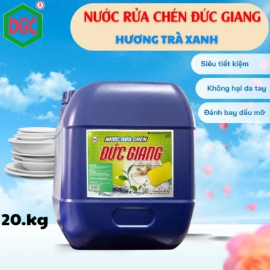 Nước Rửa Chén Đức Giang 20kg Hương Lá Trà Xanh – Diệt Khuẩn, Sạch Bóng, Khử Mùi, Giá 315k Giảm Giá