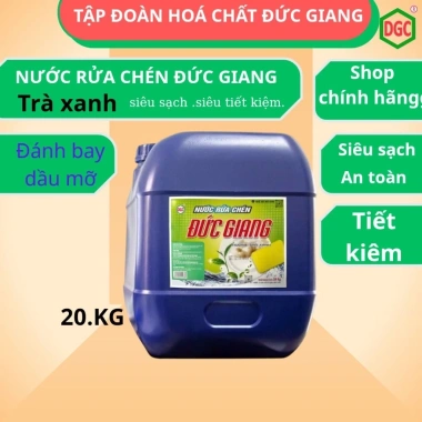 Nước Rửa Chén Đức Giang 20kg Hương Lá Trà Xanh – Diệt Khuẩn, Sạch Bóng, Khử Mùi, Giá 315k Giảm Giá 3 Nước Rửa Chén Đức Giang 20kg Hương Lá Trà Xanh – Diệt Khuẩn, Sạch Bóng, Khử Mùi, Giá 315k Giảm Giá 3