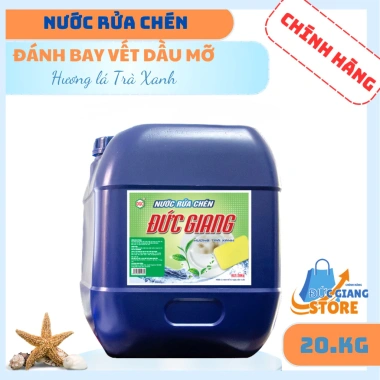 Nước Rửa Chén Đức Giang 20kg - Sạch Bóng, Đánh Bay Dầu Mỡ, Giá Giảm 315.000 VNĐ