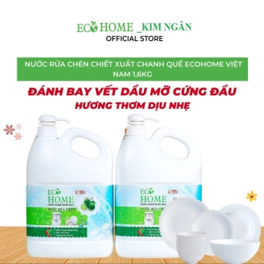 Nước rửa chén ECOHOME 1.6Kg công nghệ sinh học, hương quế chanh, diệt vi khuẩn, chỉ 48.000 VND 2