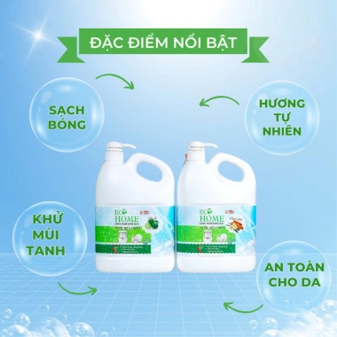 Nước rửa chén ECOHOME 1.6Kg công nghệ sinh học, hương quế chanh, diệt vi khuẩn, chỉ 48.000 VND 3