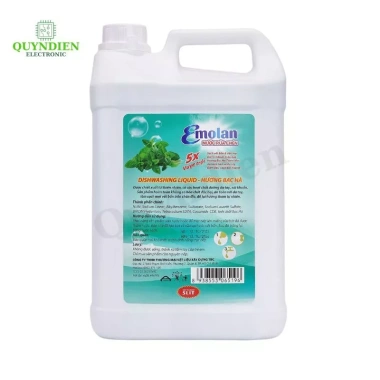 Nước rửa chén Emolan 5L Đậm Đặc 2X - Sạch sáng bóng, dịu nhẹ cho da tay, Linh Kiện Quỳnh Diễn, giảm giá 165k
