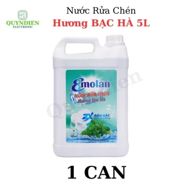 Nước rửa chén Emolan 5L Đậm Đặc 2X - Sạch sáng bóng, dịu nhẹ cho da tay, Linh Kiện Quỳnh Diễn, giảm giá 165k