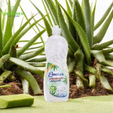 Nước rửa chén Emolan 800ml - 2.1L 2X Đậm Đặc, Sạch Sáng Bóng, Dịu Nhẹ Da Tay - 36.000₫