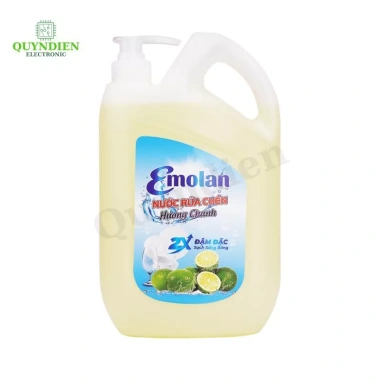 Nước rửa chén Emolan 800ml - 2.1L 2X Đậm Đặc, Sạch Sáng Bóng, Dịu Nhẹ Da Tay - 36.000₫