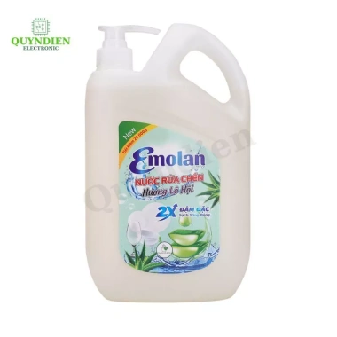 Nước rửa chén Emolan 800ml - 2.1L 2X Đậm Đặc, Sạch Sáng Bóng, Dịu Nhẹ Da Tay - 36.000₫