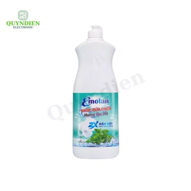 Nước rửa chén Emolan 800ml - 2.1L 2X Đậm Đặc, Sạch Sáng Bóng, Dịu Nhẹ Da Tay - 36.000₫