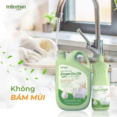 Nước rửa chén Enzym Min Min Care 2 L – Tẩy dầu mạnh, không kích ứng, chỉ 85.000đ 4