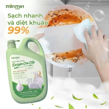Nước rửa chén Enzym Min Min Care 2 L – Tẩy dầu mạnh, không kích ứng, chỉ 85.000đ 7