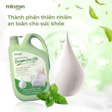Nước rửa chén Enzym Min Min Care 2 L – Tẩy dầu mạnh, không kích ứng, chỉ 85.000đ 8