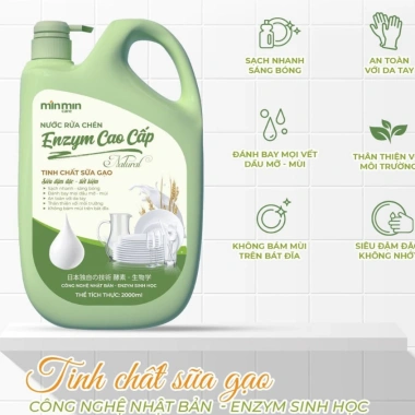 Nước rửa chén Enzym Min Min Nhật Bản, sạch an toàn, hương sữa gạo, giá 39.000₫ 11 Nước rửa chén Enzym Min Min Nhật Bản, sạch an toàn, hương sữa gạo, giá 39.000₫ 11