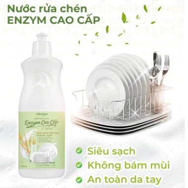 Nước rửa chén Enzym Min Min Nhật Bản, sạch an toàn, hương sữa gạo, giá 39.000₫ 12 Nước rửa chén Enzym Min Min Nhật Bản, sạch an toàn, hương sữa gạo, giá 39.000₫ 12