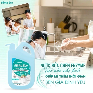 Nước rửa chén enzym thuần chay Minta - công nghệ châu Âu, hương dừa, mềm tay, lành tính, an toàn cho trẻ, giảm giá 95.999 VNĐ 4 Nước rửa chén enzym thuần chay Minta - công nghệ châu Âu, hương dừa, mềm tay, lành tính, an toàn cho trẻ, giảm giá 95.999 VNĐ 4