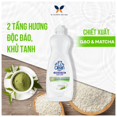 Nước Rửa Chén EZ Clean 800gr - Sạch nhanh dầu mỡ, không phẩm màu, dịu tay, vitamin E, 26.460₫ 4